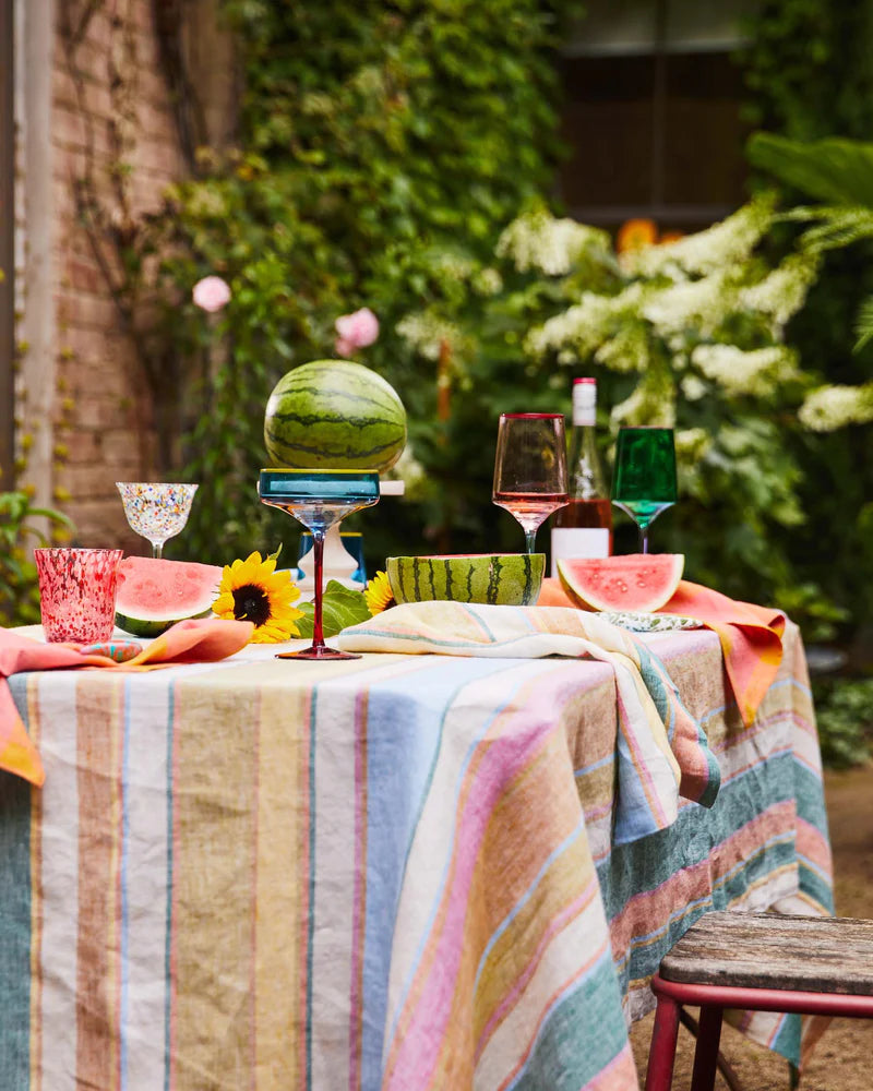 Kip & Co Fez Stripe Linen Tablecloth 145cm x 270cm