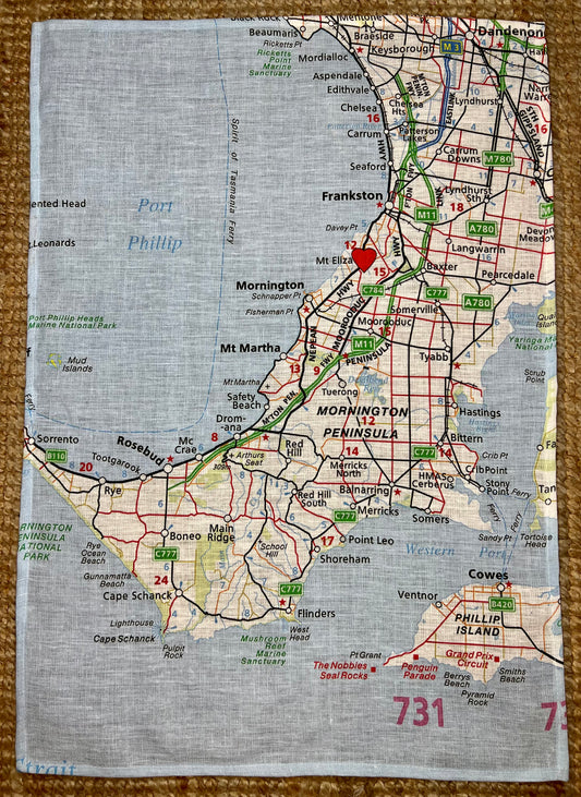 WHERE IT’S AT TEA TOWEL