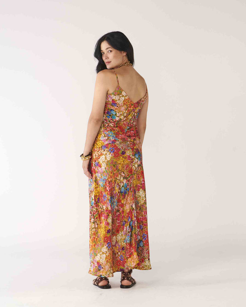 Forever Floral Honey Silk Slip dress