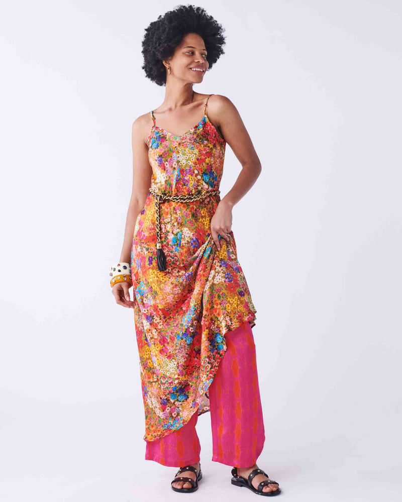 Forever Floral Honey Silk Slip dress